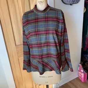 BP from Nordstrom - Plaid Peplum Women's Shirt - L